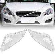 DURAFORCE A Pair Front Headlight Lens Shell+Sealant Glue For Volvo S60 V60 2011-12-2013