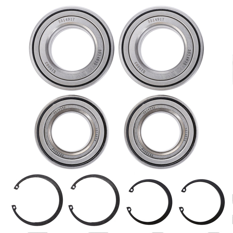 DURAFORCE Front & Rear Wheel Bearings For Polaris Ranger 400 425 500 570 700 800 ETX EV TM