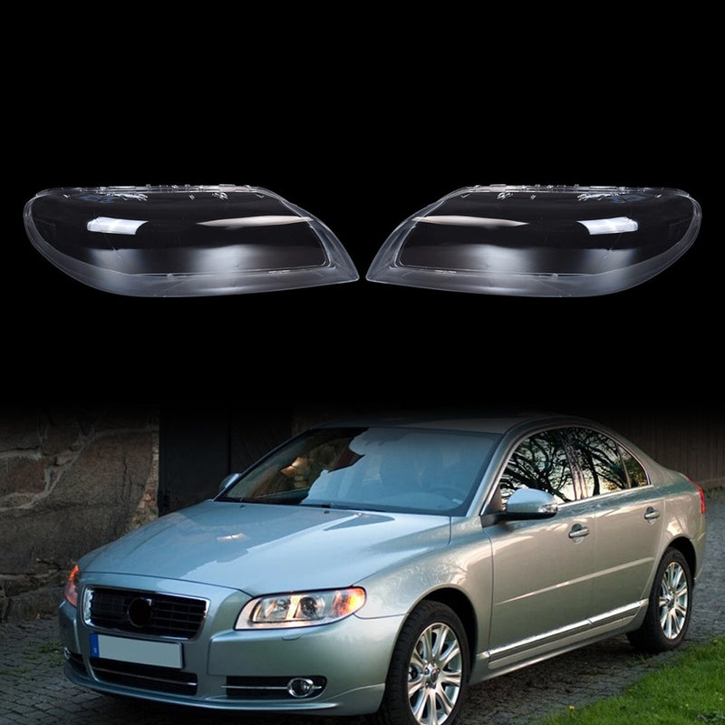 DURAFORCE 2Pcs Left & Right Side Headlight Lens Covers Replacement For Volvo S80 2007-2016