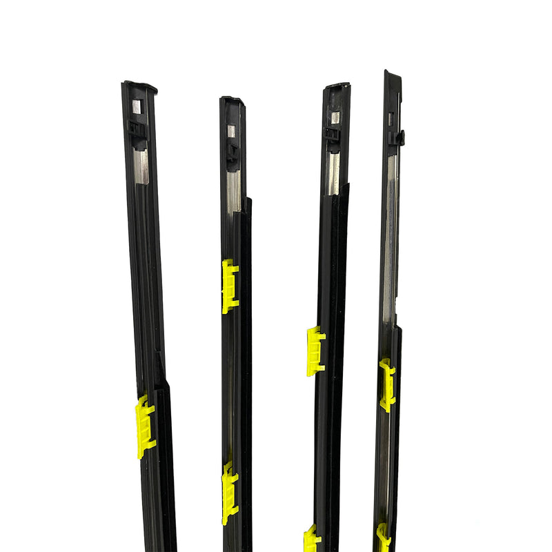DURAFORCE New 4x Window Trim Glass Door Belt Rubber Black Fit For 96-00 Honda Civic DX 4D