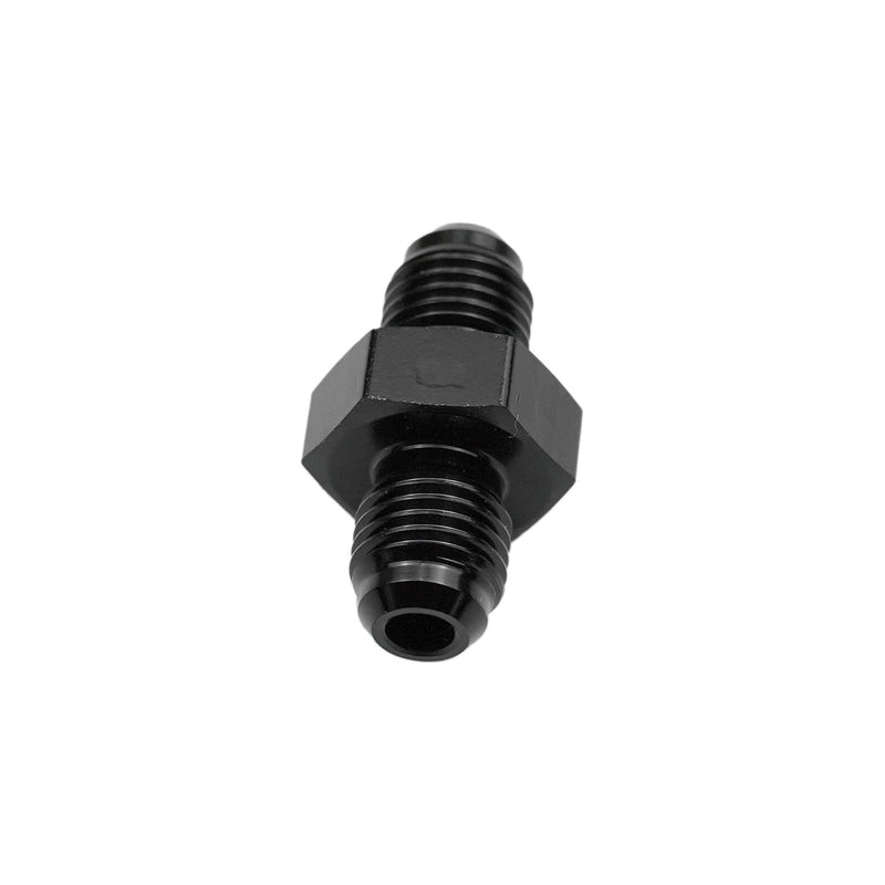 DURAFORCE 4 to 4 Male Flare Union Coupler Fuel Hose Fitting Coupling Aluminum Black 2x