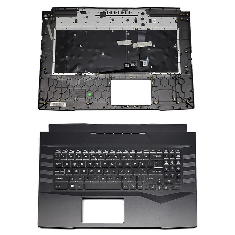 DURAFORCE New For MSI Pulse GL76 11UDK SCK MS-17L1 Palmrest Upper Cover Backlit Keyboard