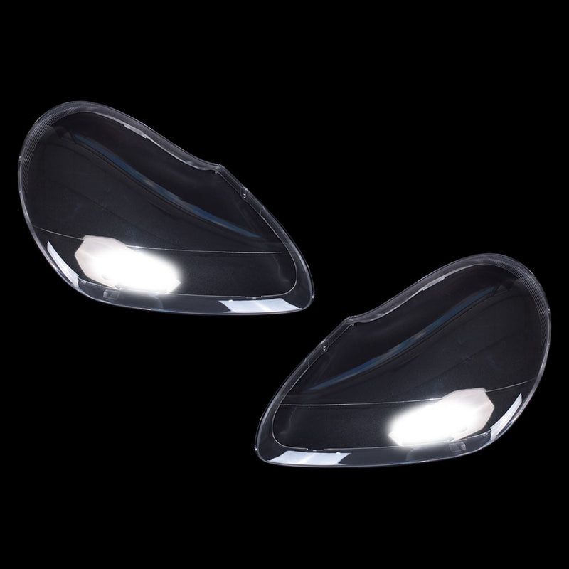 DURAFORCE For Porsche Cayenne 2003-2006 2PCS Car Headlight Lens Cover Shell+Glue Clear L+R
