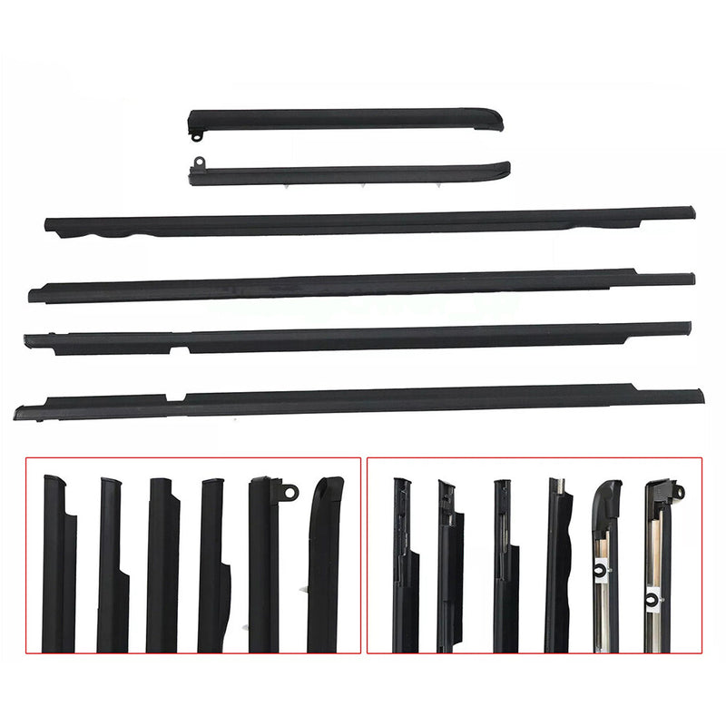 DURAFORCE Car Quarter Door Belt Moulding Black Set For 2003-2008 2009 Toyota Prado GX470