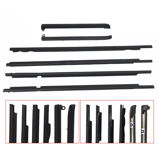 DURAFORCE Car Quarter Door Belt Moulding Black Set For 2003-2008 2009 Toyota Prado GX470