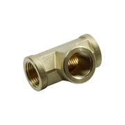 DURAFORCE 10Pcs-1/4 NPT Female Thread Brass Pipe Fitting Tee Hose Connector 1/4" 3 Ways