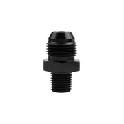 DURAFORCE 8AN Male Flare to 1/4" NPT Male Adapter Fitting Union Straight Aluminum Black