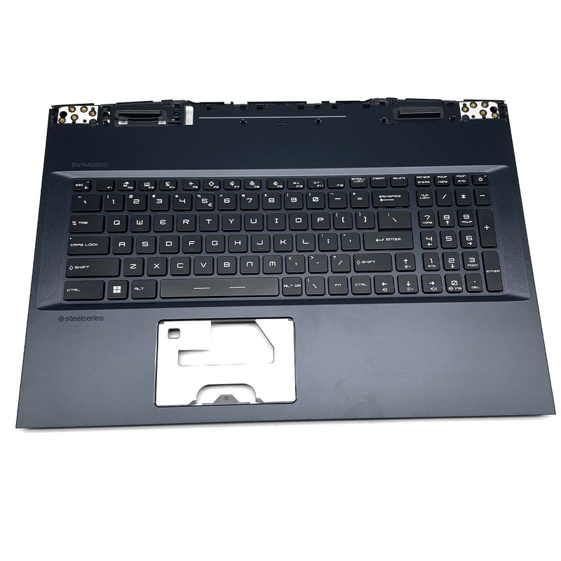 DURAFORCE Blue Palmrest Full Colorful Backlit Keyboard For MSI 9S7-17K314 GE76 Raider 11UG