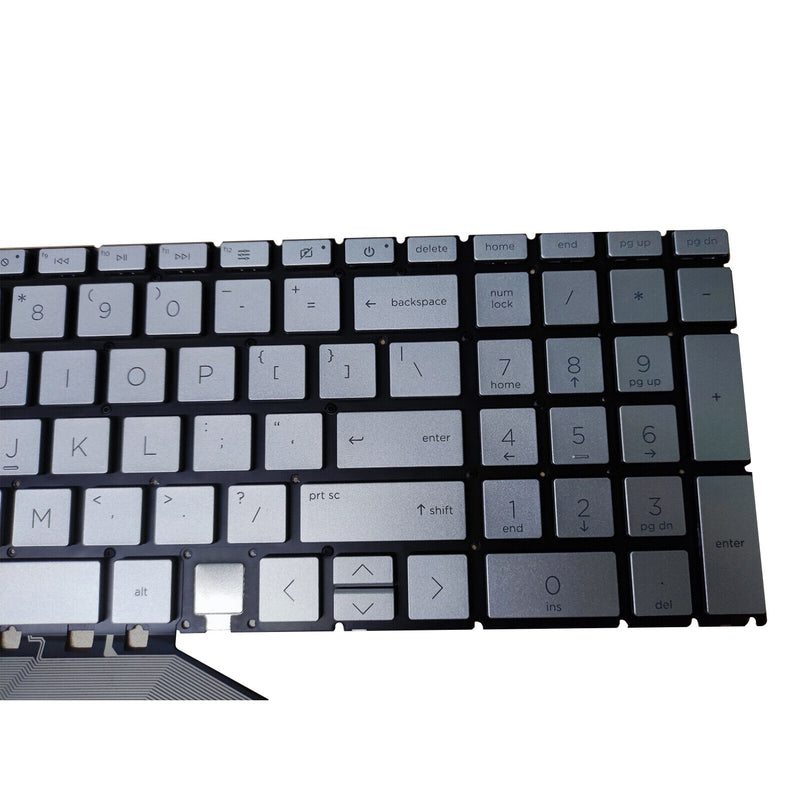 DURAFORCE New Silver Keyboard Backlit For HP ENVY 17m-cg1013dx 17m-cg0013dx 17m-cg0xxx US