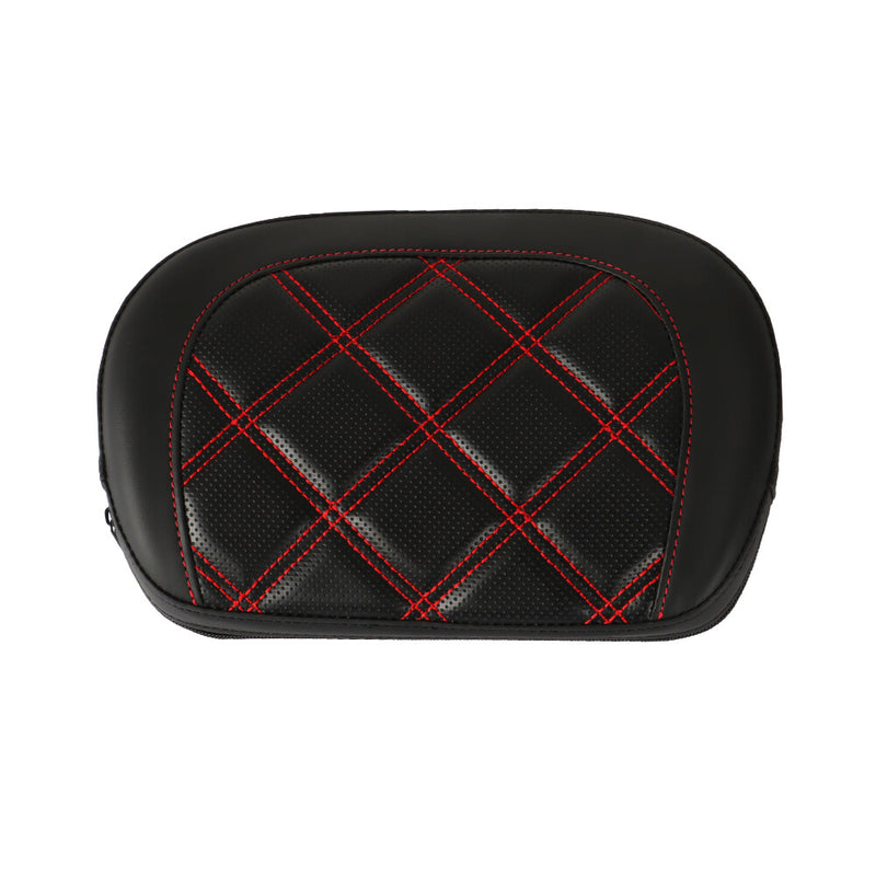 DURAFORCE Passenger Backrest Pad With Red Stitching For Touring CVO Glide Stree 1996-up