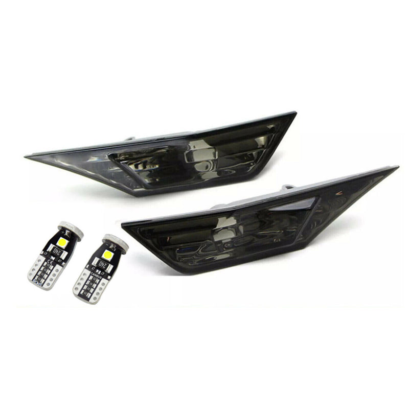 DURAFORCE Smoke Front Bumper Side Marker Lights w/ led bulbs For 2016-2021 Honda Civic
