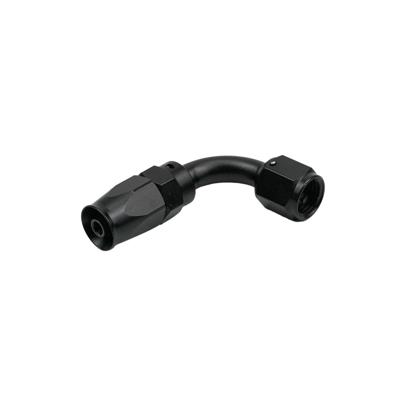 DURAFORCE 90 Degree Swivel 6AN Hose End Fitting Aluminum Black