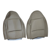 DURAFORCE Front Both Side Bottom Top Leather Seat Cover TAN For 2001 Ford F250 F350 Lariat