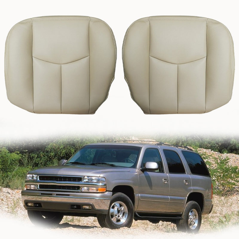 DURAFORCE Driver & passenger Bottom Leather Seat Covers For 2003-2006 Chevy Tahoe Suburban