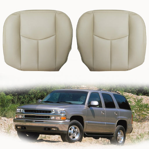 DURAFORCE Driver & passenger Bottom Leather Seat Covers For 2003-2006 Chevy Tahoe Suburban