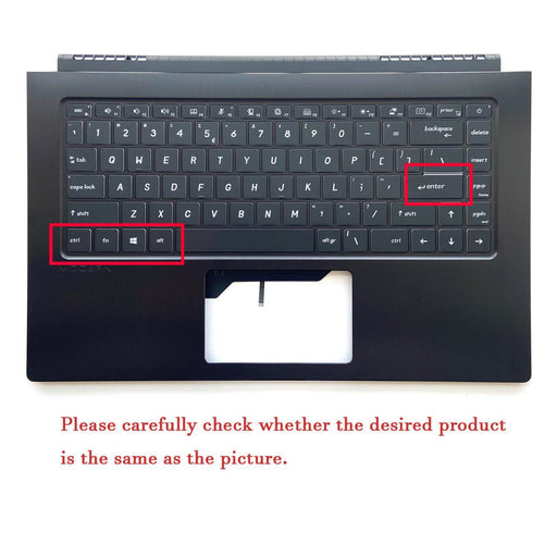 DURAFORCE New For MSI Modern 15 MS-1551 15.6in Upper Case Palmrest Backlit Keyboard Cover