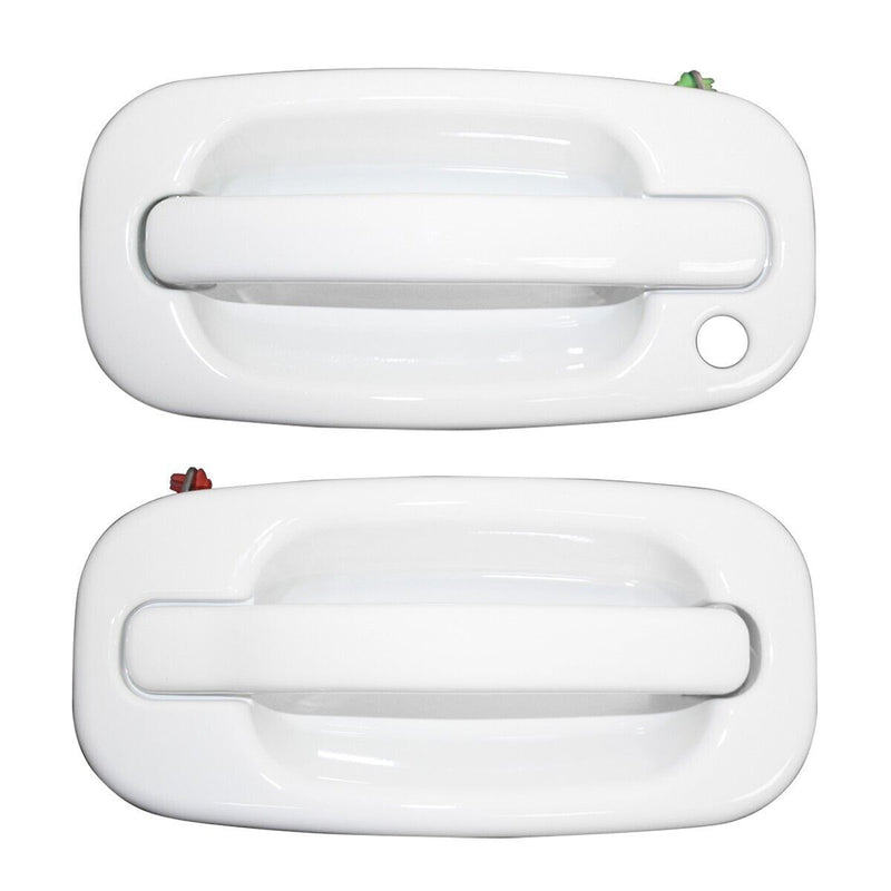 DURAFORCE New 4 PCS Exterior Olympic White Door Handle Fit For 1999-2006 2007 Silverado US