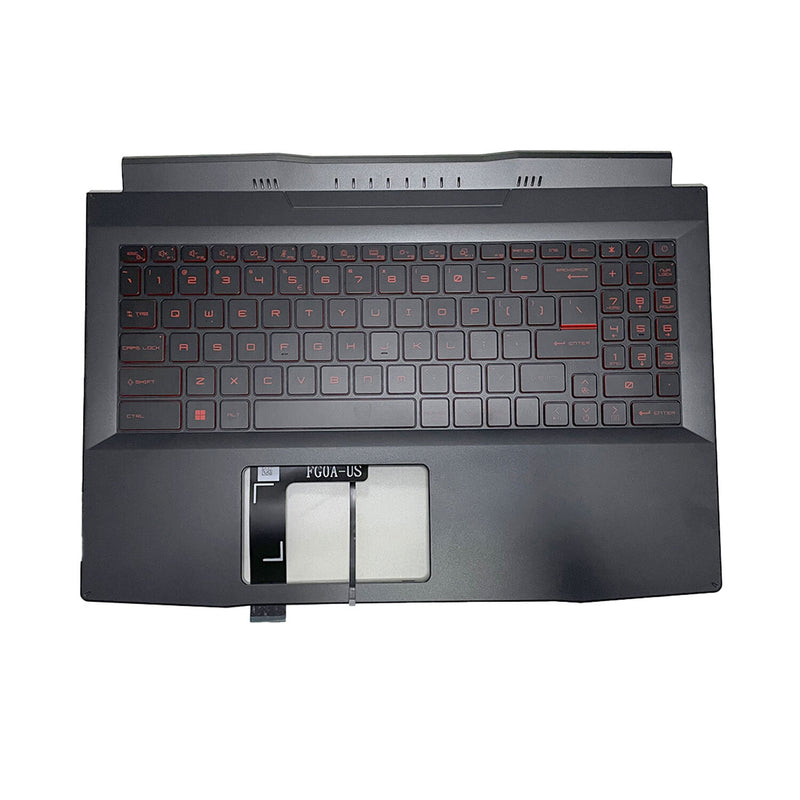 DURAFORCE For MSI Katana GF66 MS-1581 MS-1582 Upper Case Palmrest Red Backlit Keyboard New