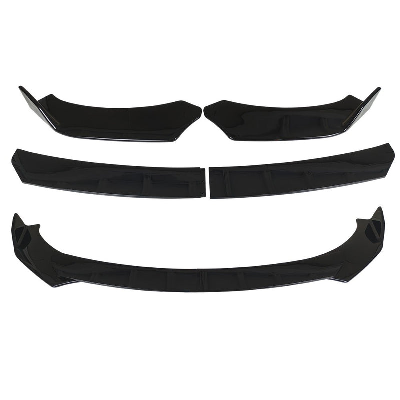 DURAFORCE For Dodge Charger 2007-2014 Glossy Black Front Bumper Lip Spoiler Body Kit Side