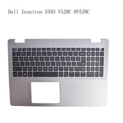 DURAFORCE 0V5JHC Palmrest w/Backlit Keyboard NO-Type-C Silver For Dell Inspiron 5593 V5JHC