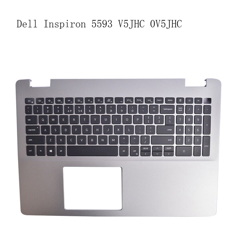 DURAFORCE 0V5JHC Palmrest w/Backlit Keyboard NO-Type-C Silver For Dell Inspiron 5593 V5JHC