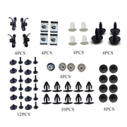 DURAFORCE 50Pcs Engine Splash Shield Fender Bumper Screw Clips Rivet Fastener For Toyota