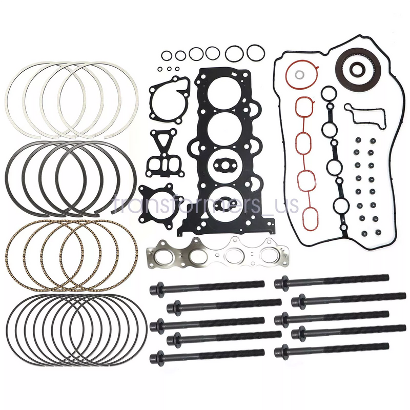 DURAFORCE Head Gasket Bolts&Piston Rings Set For Hyundai Kia Accent Rio 1.6L L4 2012-2016