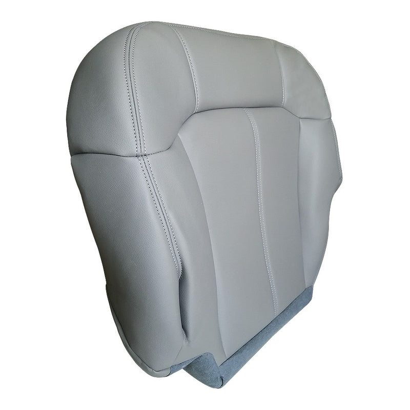 DURAFORCE For 1999 2000 2001 2002 GMC Sierra Driver Side Leather Bottom Seat Cover Gray