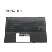 DURAFORCE Palmrest Cover Keyboard w/RGB Backlit M00667-001 For HP OMEN 15-EK 15-EN Laptop
