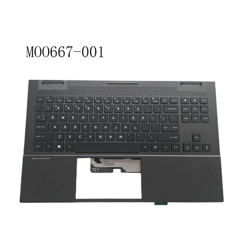 DURAFORCE Palmrest Cover Keyboard w/RGB Backlit M00667-001 For HP OMEN 15-EK 15-EN Laptop