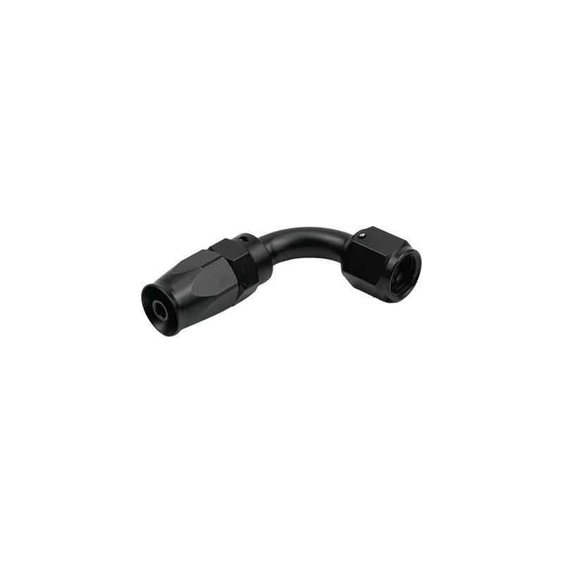 DURAFORCE 90 Degree 8AN Hose End Fitting for CPE Braided Fuel Oil Line Seal Aluminum Black
