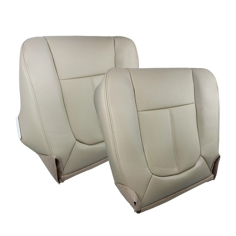 DURAFORCE Driver&Passenger Bottom Leather Seat Cover Tan For 2011-2016 Ford F250 Lariat