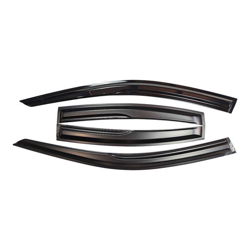 DURAFORCE FOR 2021-2025 LEXUS IS300 IS350 PREMIUM BLACK TRIM WINDOW VISOR RAIN GUARD US