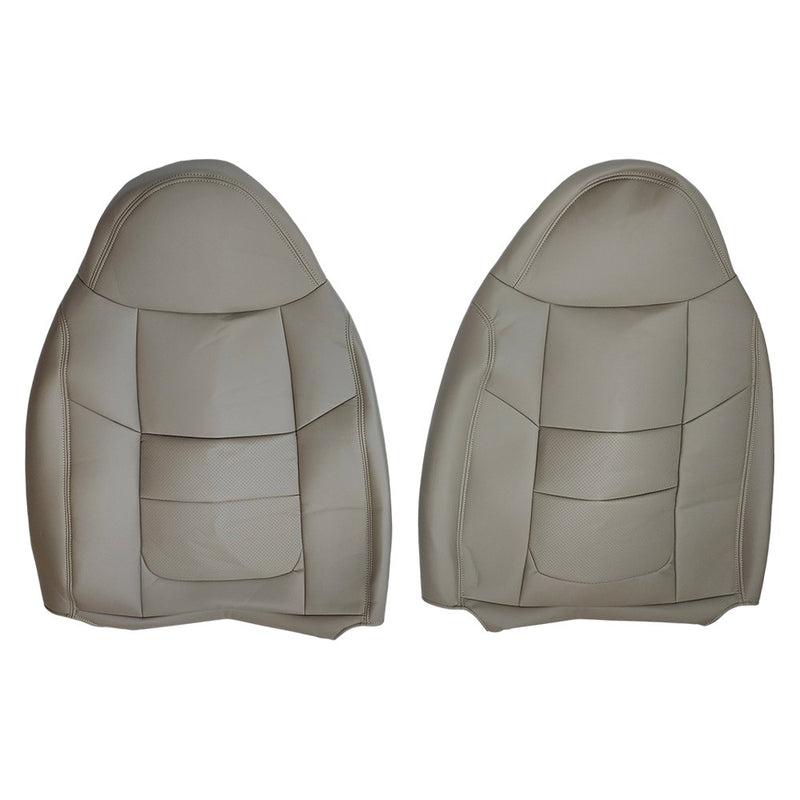 DURAFORCE Front Both Side Bottom Top Leather Seat Cover TAN For 2001 Ford F250 F350 Lariat