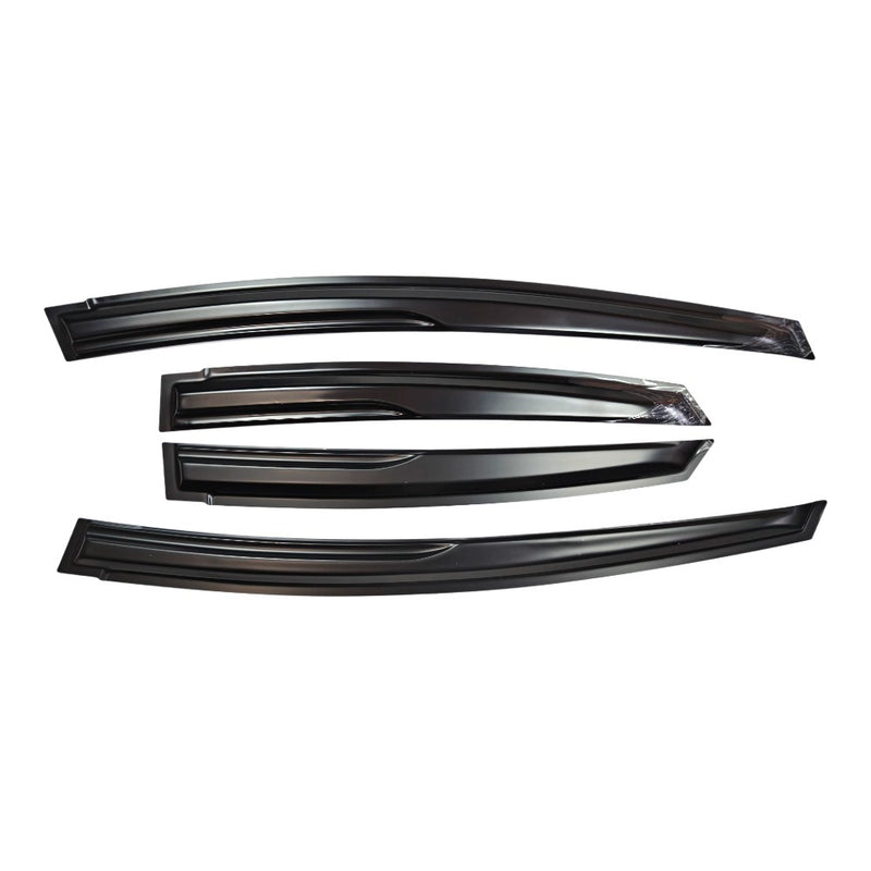 DURAFORCE FOR 2010-2015 TOYOTA PRIUS WAVY 3D STYLE SMOKED WINDOW VISOR VENT SHADE US