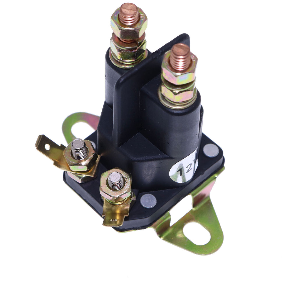 Pièce Tracteur Tondeuse Interrupteur Solénoïde Tracteur Tondeuse - Compatible 6,35mm 3 Bornes - Pièce Rechange Démarrage Relais Solenoide 3 Bornes 6.35mm
