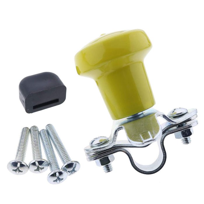 DURAFORCE Yellow Steering Wheel Knob Spinner Two Cylinder for John Deere Tractor