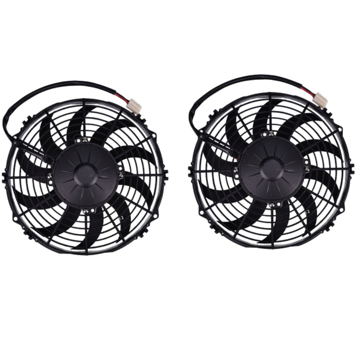 DURAFORCE 2PACK 10'' Low Profile 12V Electric Fan For SPAL 30100435 VA11-AP7/C-57A