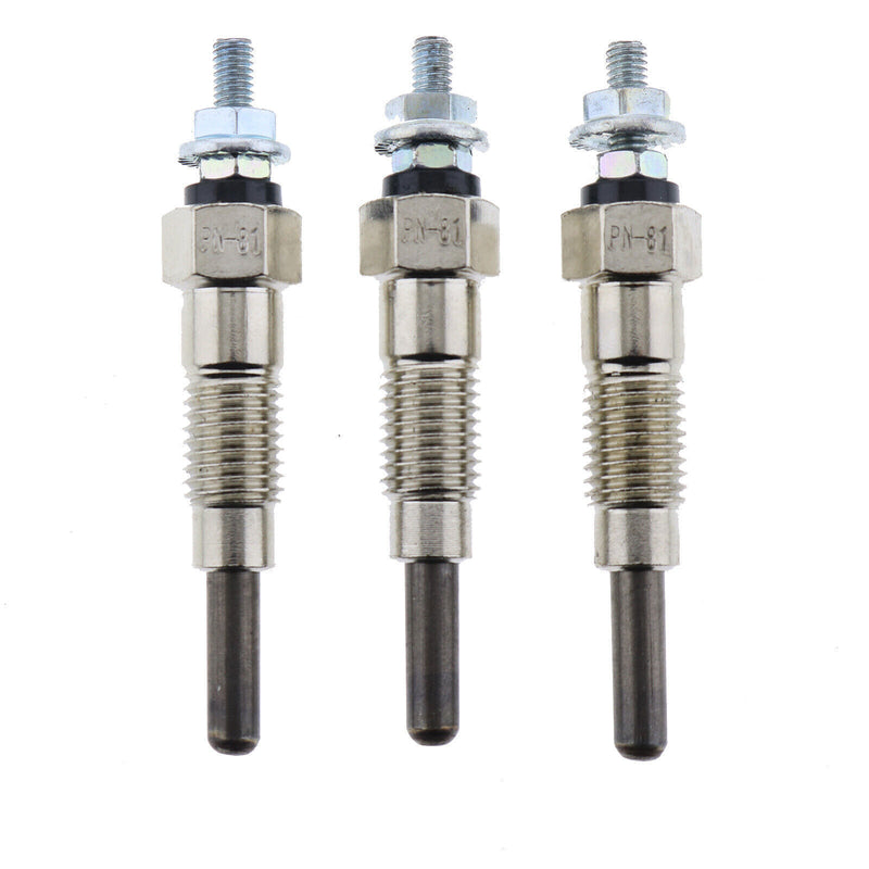 DURAFORCE 3PK Glow Plugs 15261-65510 For Kubota D750 D850 D950 B1500 B6100 B7100 B8200