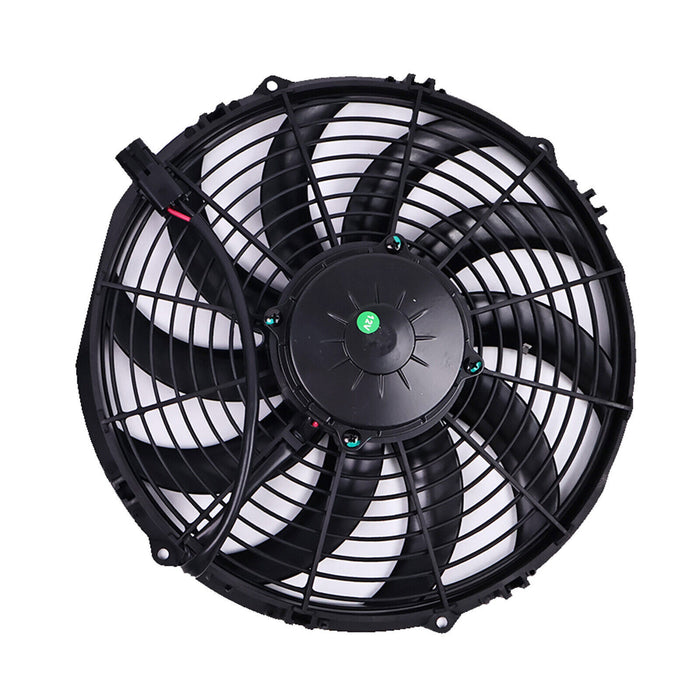 DURAFORCE 12V Radiator Fan For SPAL 30100375 Pull VA10-AP9/C-25A 12in 305mm inner diameter