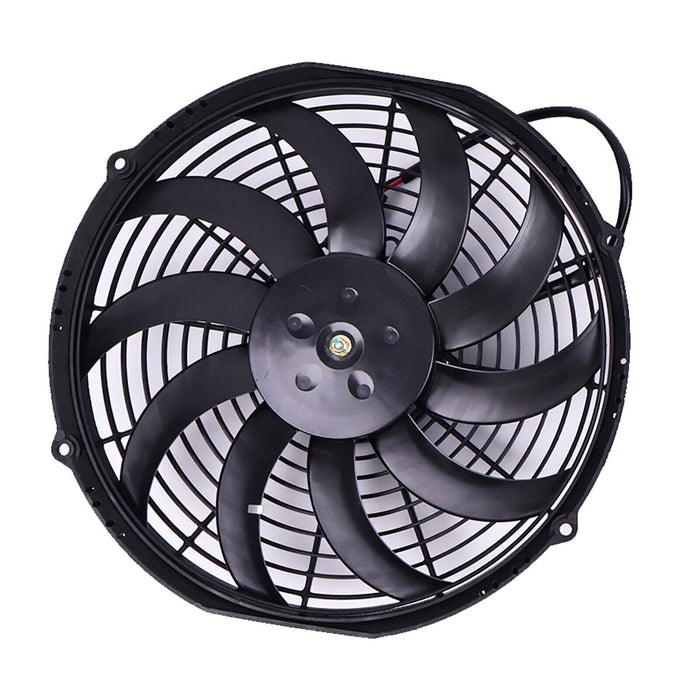 DURAFORCE 12V Radiator Fan For SPAL 30100375 Pull VA10-AP9/C-25A 12in 305mm inner diameter