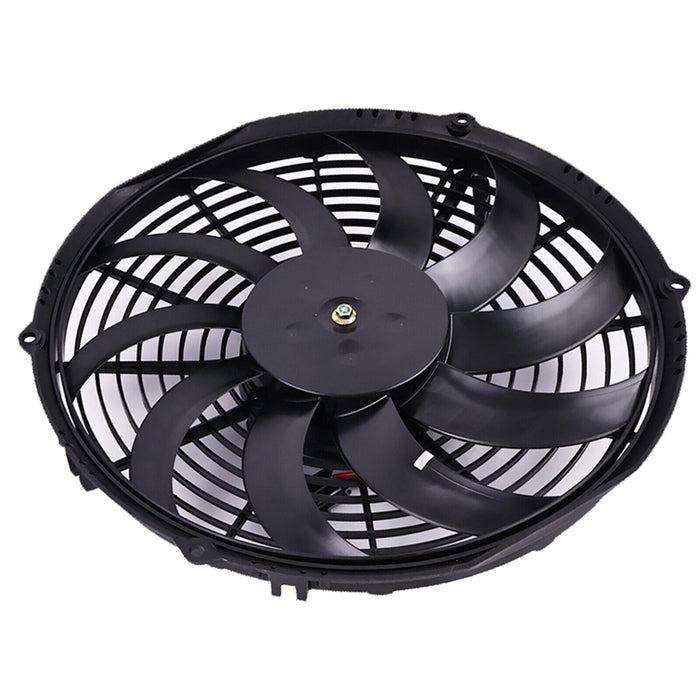 DURAFORCE 12V Radiator Fan For SPAL 30100375 Pull VA10-AP9/C-25A 12in 305mm inner diameter