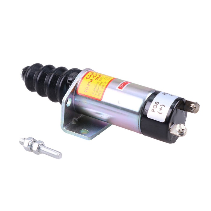 DURAFORCE 12V Fuel Shutdown Solenoid 1502-12C2U1B2 2 Terminals for Woodward 1500-2010 1502