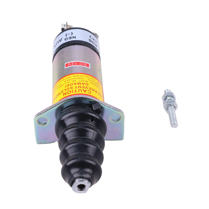 DURAFORCE 12V Fuel Shutdown Solenoid 1502-12C2U1B2 2 Terminals for Woodward 1500-2010 1502