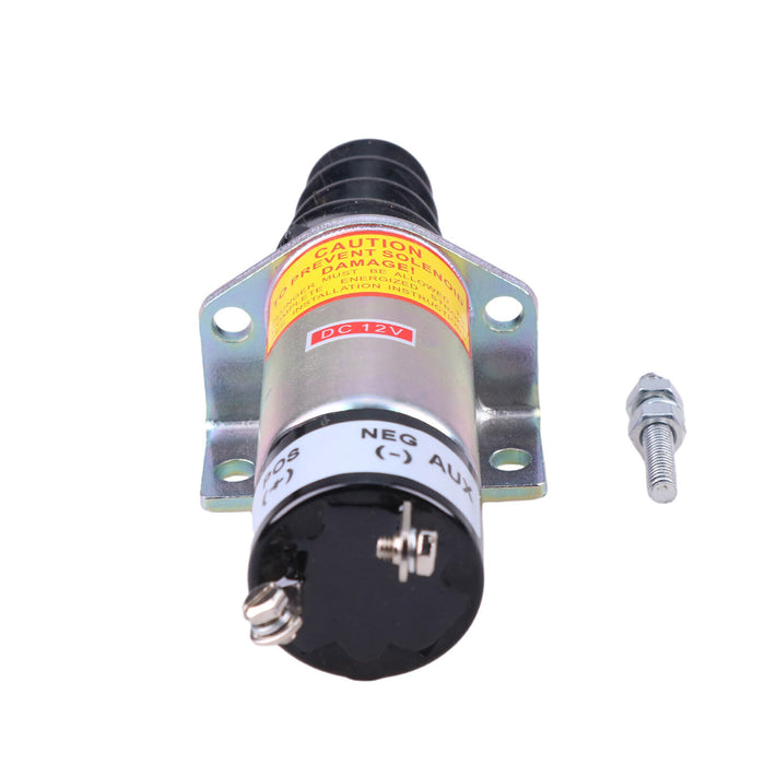 DURAFORCE 12V Fuel Shutdown Solenoid 1502-12C2U1B2 2 Terminals for Woodward 1500-2010 1502