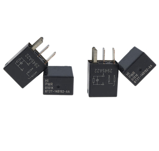 DURAFORCE 4X 4-PIN Relay Black Multi-Purpose Relay 8T2T-14B192-AA for Fusion F150 F-250