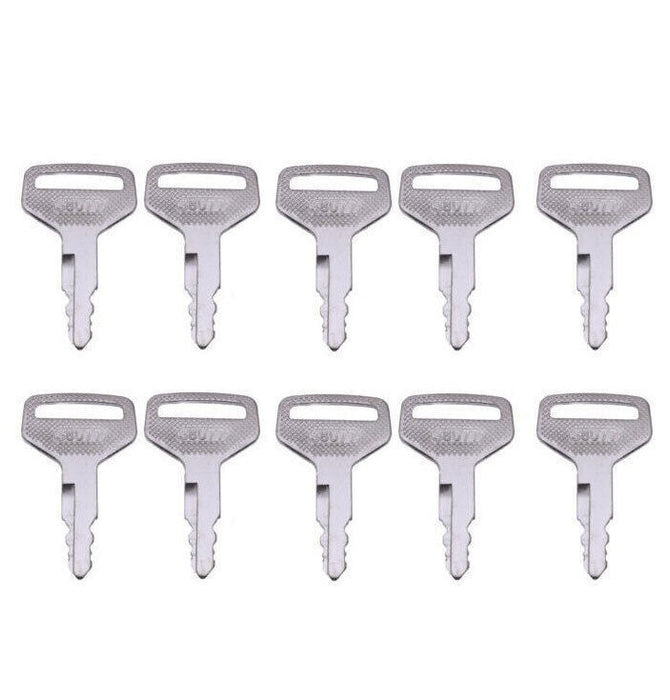 DURAFORCE (10) Ignition Key For Kubota L & M Series RTV1100 Tractors S8077 36919-75190