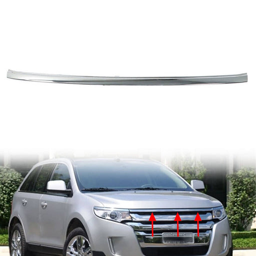 DURAFORCE Chrome Front Grille Upper Molding Trim BT4Z8200A For 2011-2014 Ford Edge