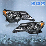 DURAFORCE Left&Right Headlight For 2013-2015 Toyota RAV4 Halogen Headlamp Assembly