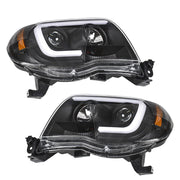 DURAFORCE Right+Left Headlights For Toyota Tacoma 2005-2011 LED Projector Black